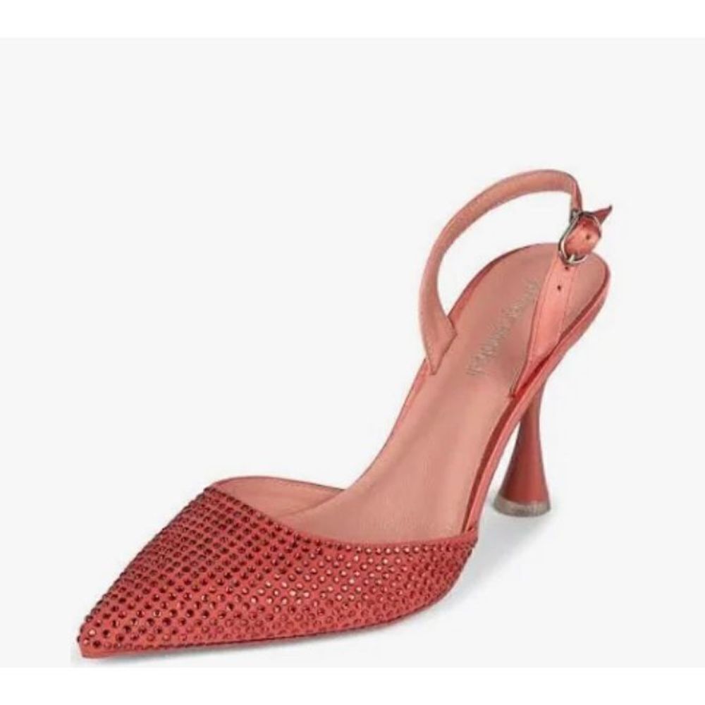 Jeffrey Campbell Pink Coral Embellished Slingback Heels